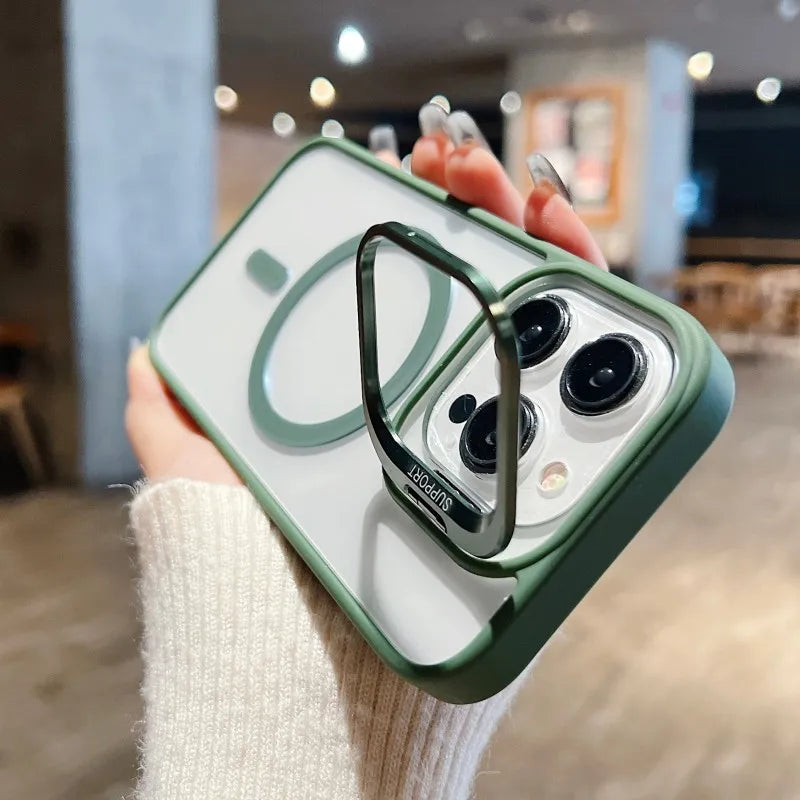 MagSafe Glass Lens Protector Case iPhone 17 16 15 14 13 12 11 Pro Max Magnetic Shockproof Clear Cover