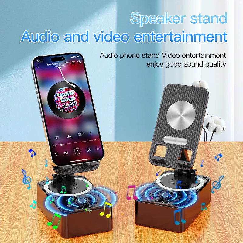 3-in-1 Bluetooth Speaker & Foldable Phone Stand