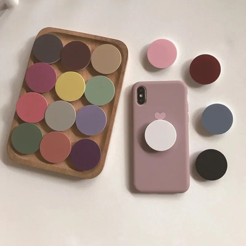 Round Finger Grip Tok Phone Stand | Foldable Expanding Holder | iPhone Huawei Xiaomi Lazy Bracket