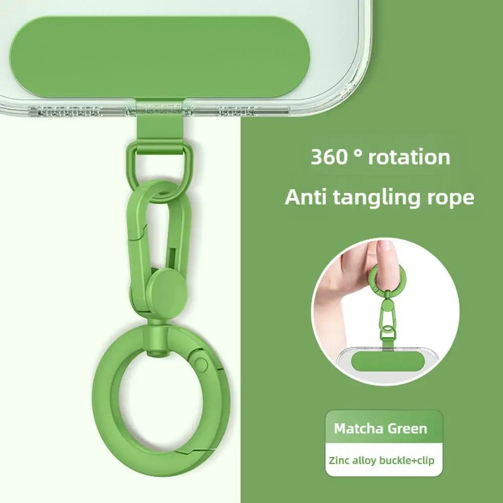 Metal Phone Lanyard Buckle Patch | 360° Rotatable Zinc Alloy Clip Hook | Universal Phone Accessory