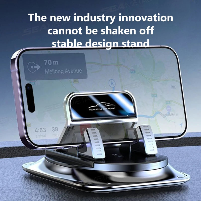 Car dashboard phone mount with 360-degree rotation, image 2