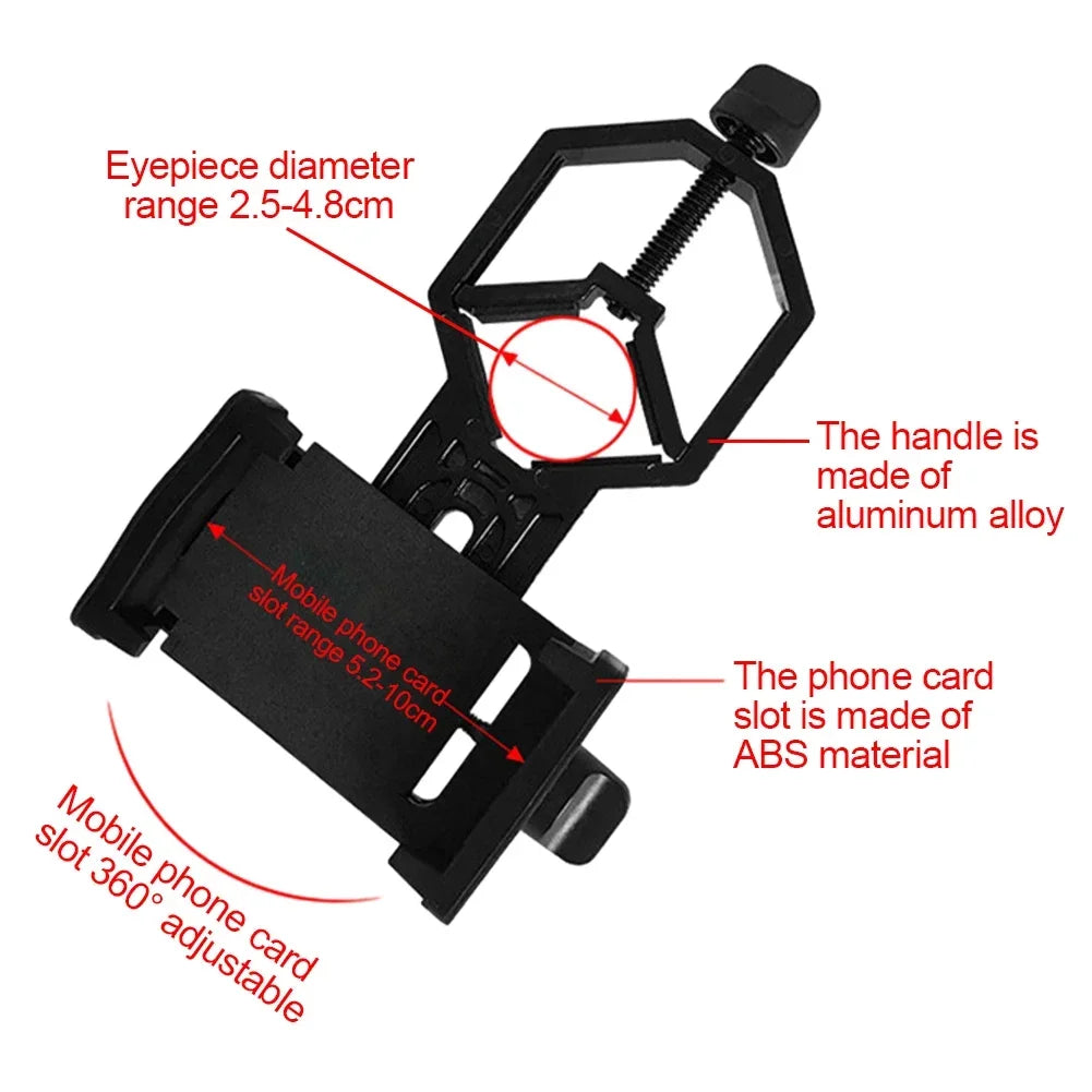 Universal Phone Adapter Clip for Telescope, Binocular & Spotting Scope
