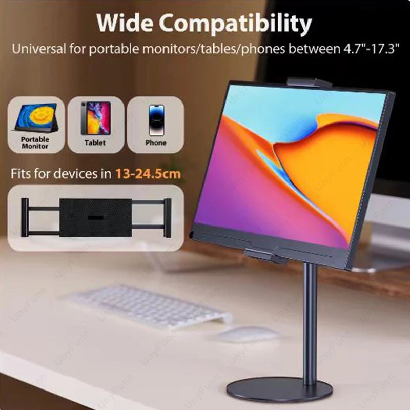 Adjustable Height Portable Monitor Stand – Desktop Bracket for Phone, Tablet & Monitor