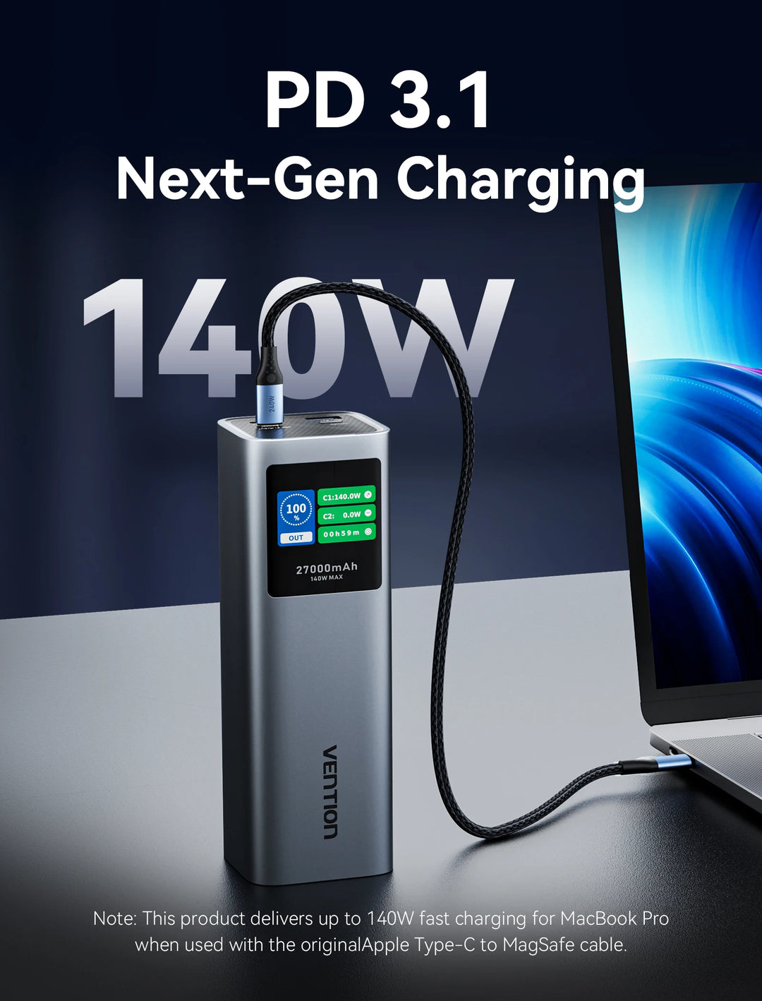 Best Portable Power Bank 140W - Fast, Smart & Reliable for iPhone and Samsung