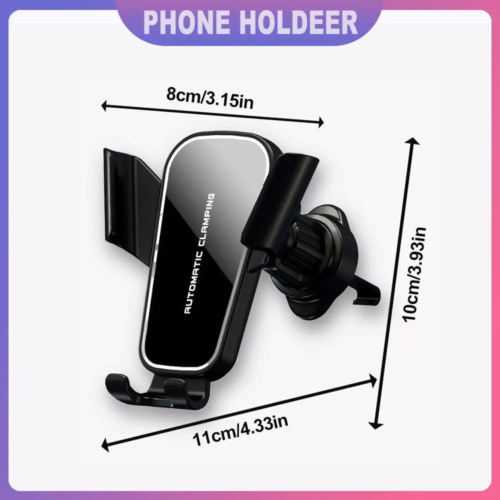 Gravity Car Phone Holder - Air Vent Mount and Auto-Clamp