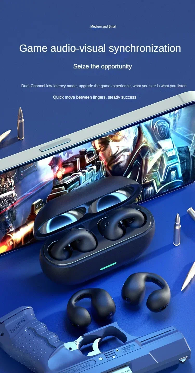 ZONGJI Wireless Ear Hook Earphones - Active Noise Cancellation Headsets