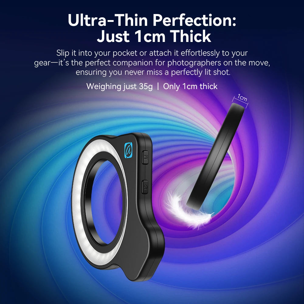 Apexel 37mm/52mm Thread Macro Lens Fill Light for Smartphones Cameras