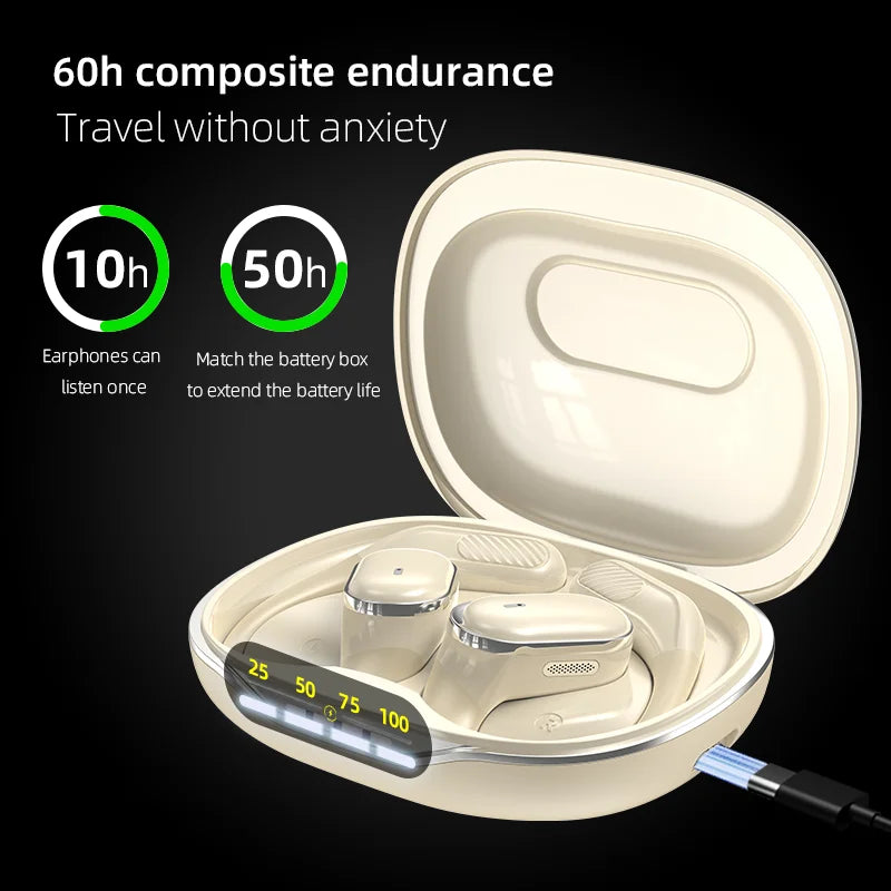 Waterproof Sports Earbuds - GDLYL Bluetooth 5.4 Ear Hook Earbuds