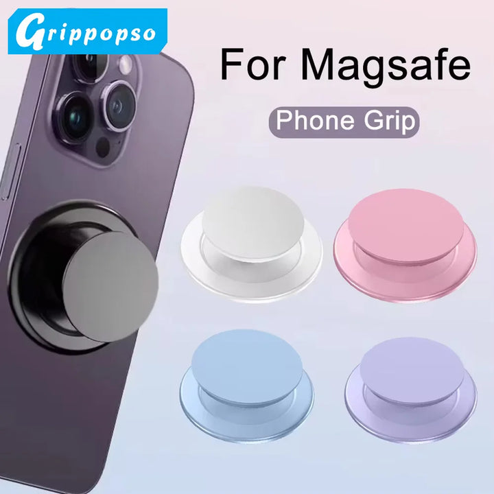 Grippopso Magnetic Folding Phone Grip Holder | Ring Stand for iPhone 16 15 14 13 | MagSafe Compatible