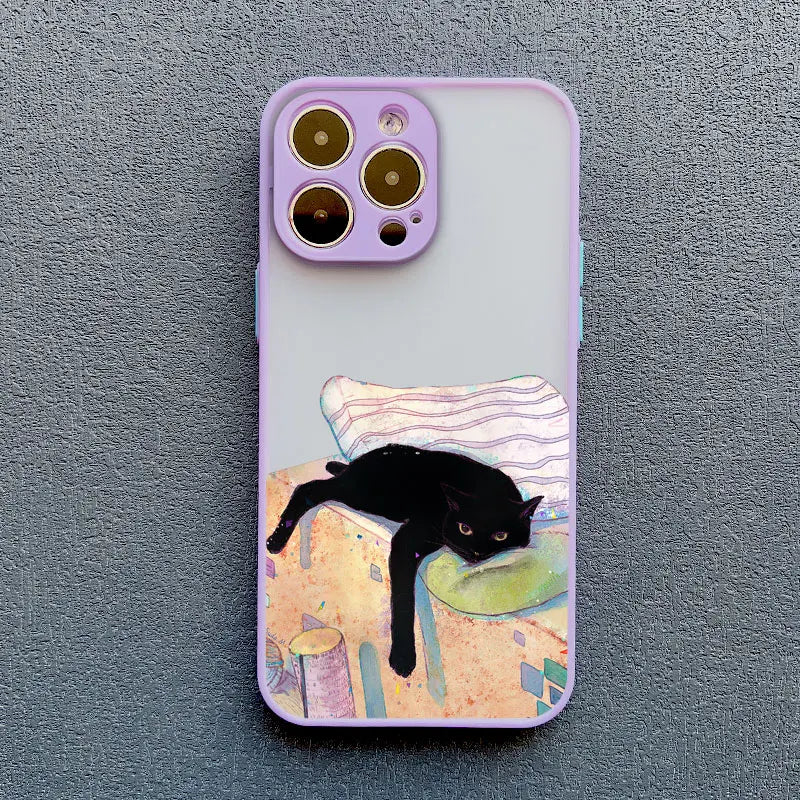 Funny Cat iPhone Case (Cartoon Shockproof Cover)