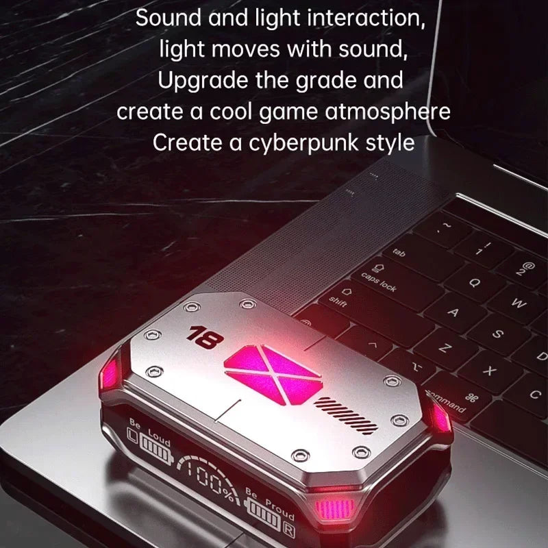 PHONEPACE M41 Gaming Bluetooth 5.3 Earbuds with RGB Lights and Power Bank