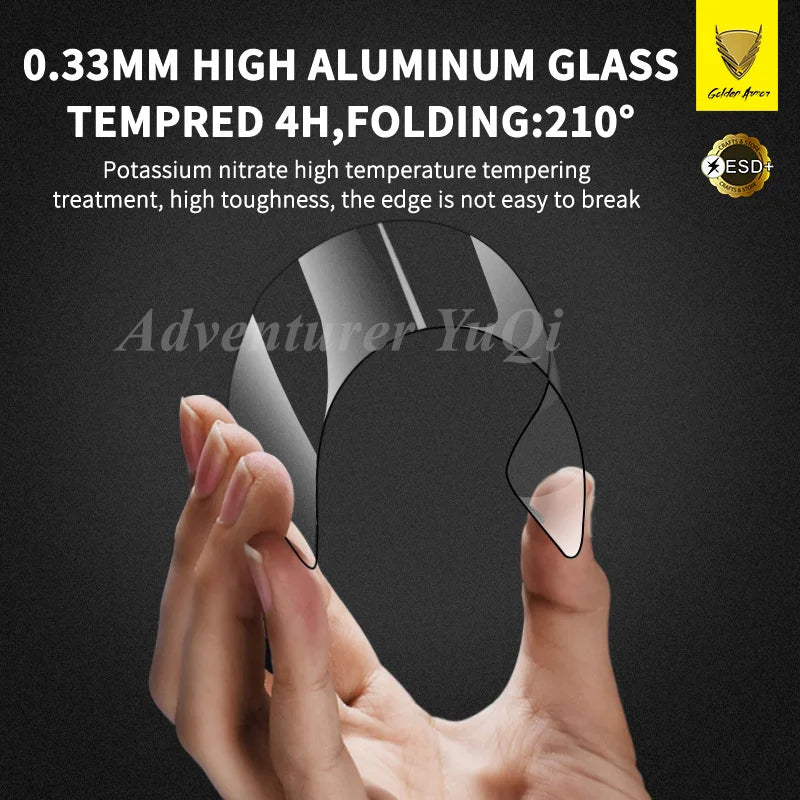 2-Pack AdvenQi Golden Armor Tempered Glass iPhone 17 16 15 14 13 12 11 X XR XS 7 8 Plus Full Glue