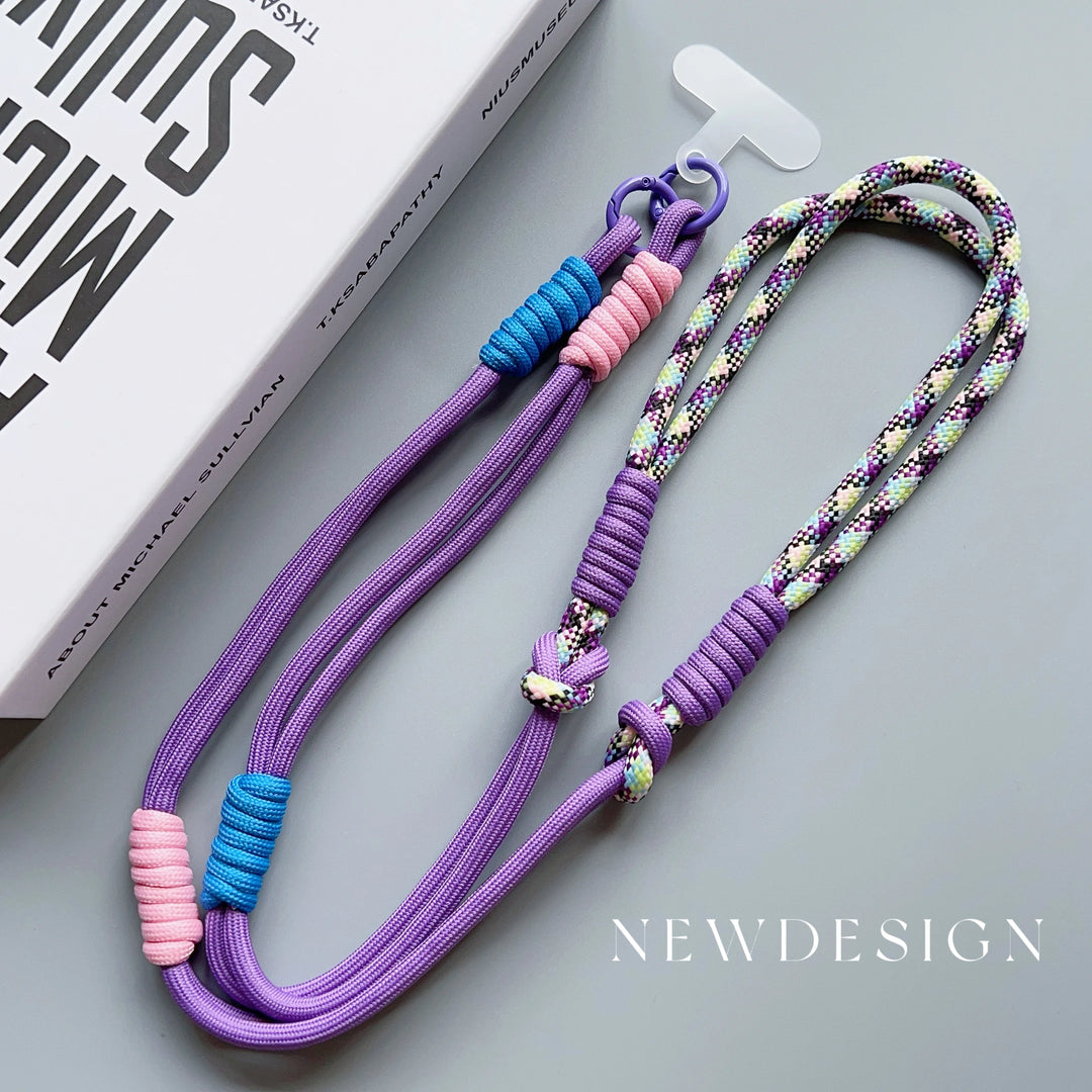 Page Title Crossbody Phone Lanyard – Adjustable Shoulder Strap with Patch