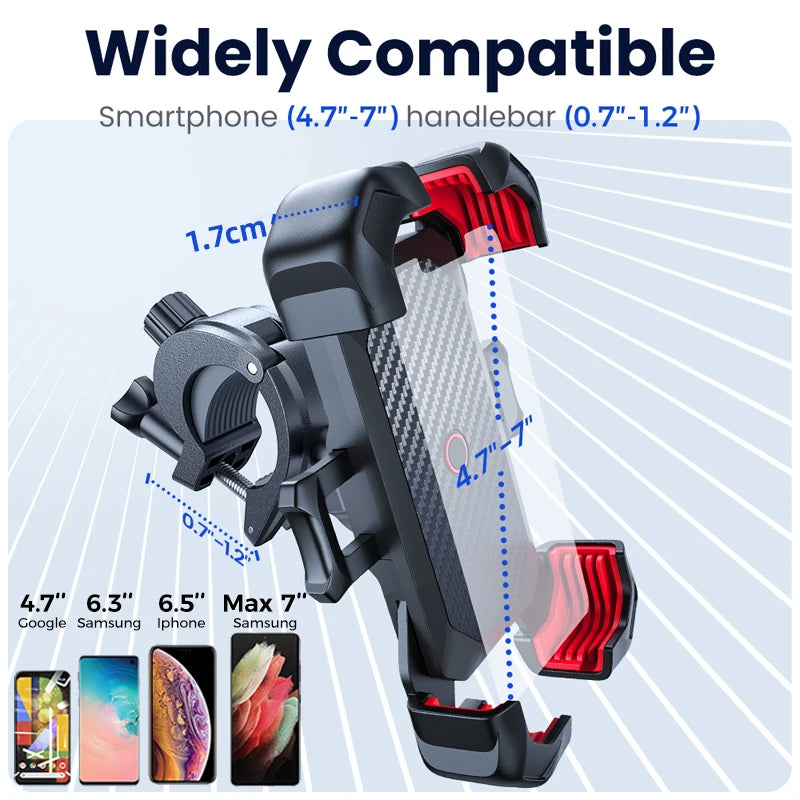 Joyroom Bike Phone Holder 360° | Shockproof Bicycle Mount for 4.7–7" iPhone Samsung GPS