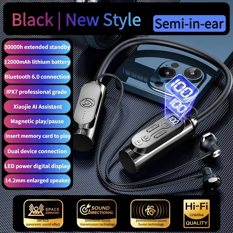 Luxuglow Smart Neckband Earphones with ANC and Power Bank