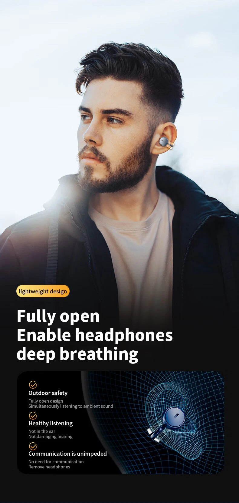 iHseno I36 Open-Ear TWS Earbuds