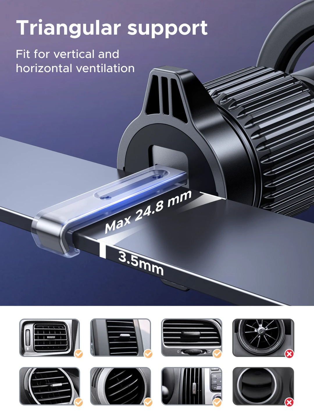 UGREEN Magnetic Car Phone Holder – 2-in-1 360° MagSafe Mount LP986