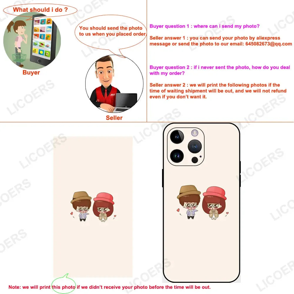 Custom Photo Phone Case for iPhone 17/16/15/14/13/12/11 – Personalized DIY