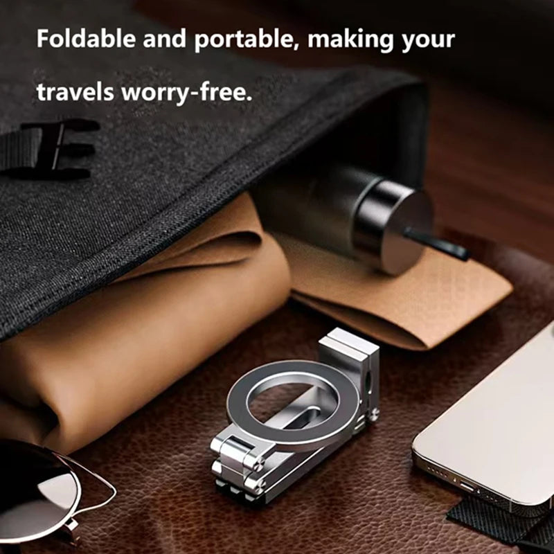 Magnetic Folding Phone Stand – Portable 360° Desktop Holder