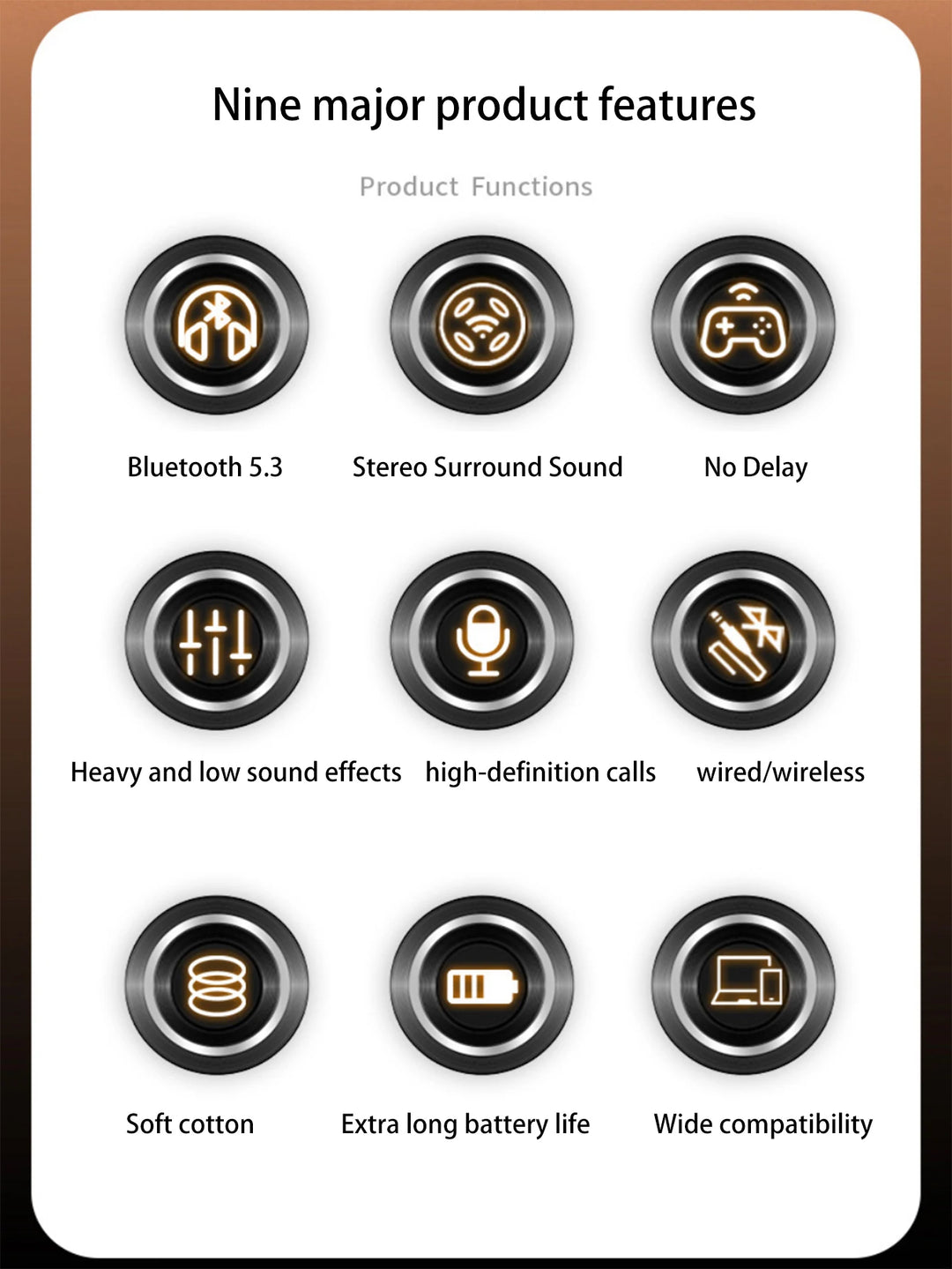 T-WOLF ANC Bluetooth Headphones