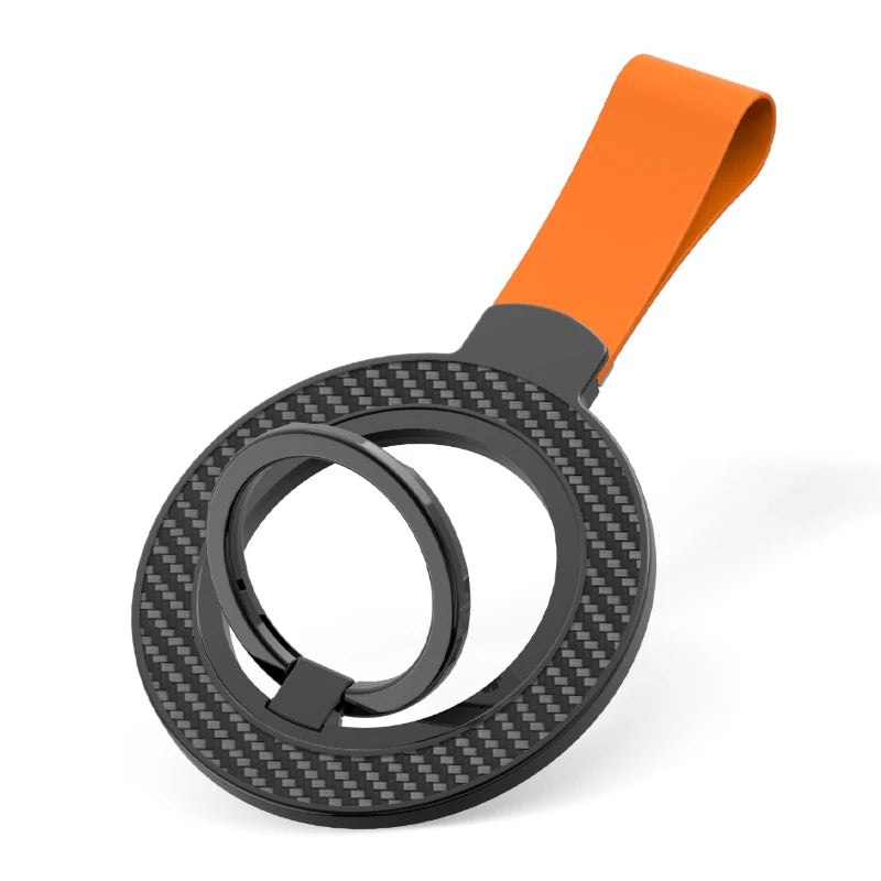 QGhappy MagSafe Phone Holder – Double Magnetic Grip Ring Stand with Hand Strap