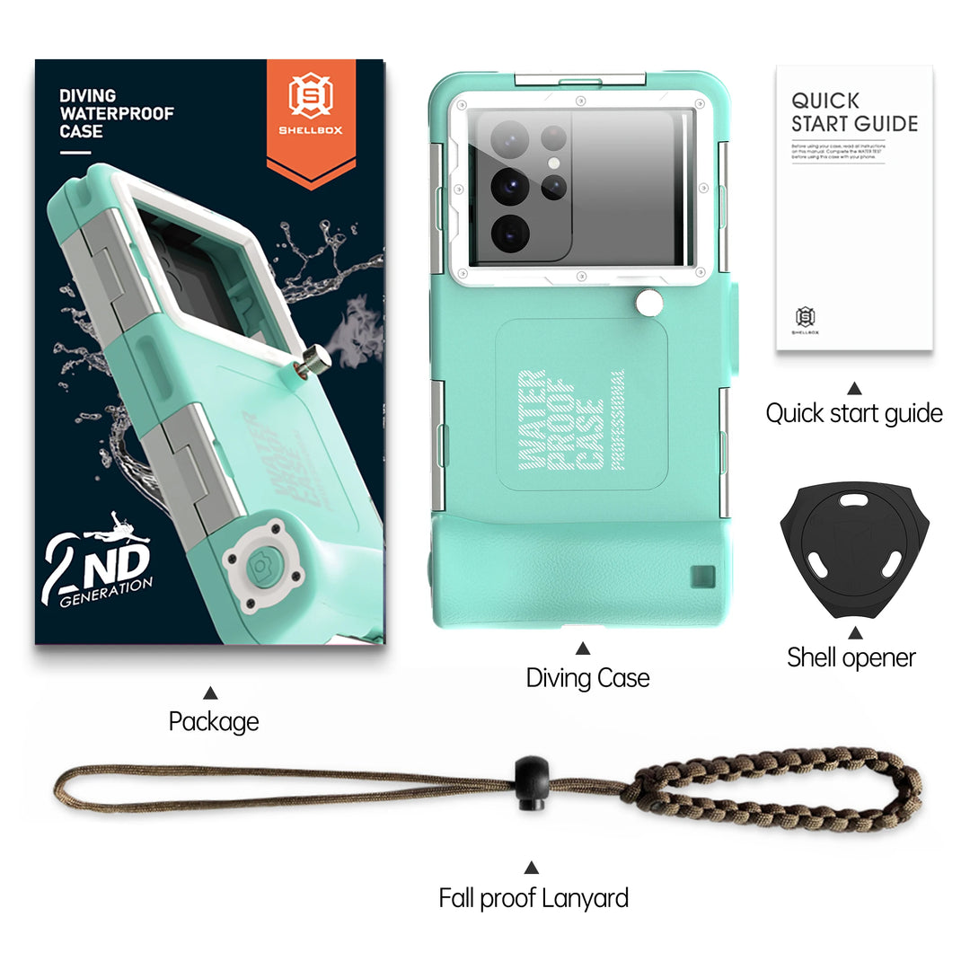 Shellbox Waterproof Diving Phone Case - Durable Underwater Protection