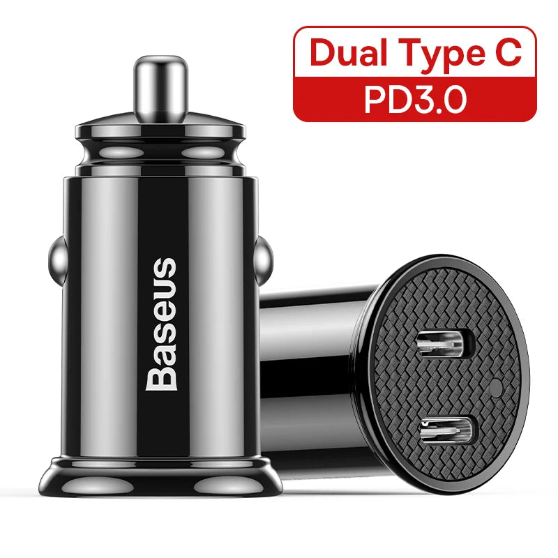 Baseus 30W USB-C Car Charger, Quick Charge 4.0 and PD