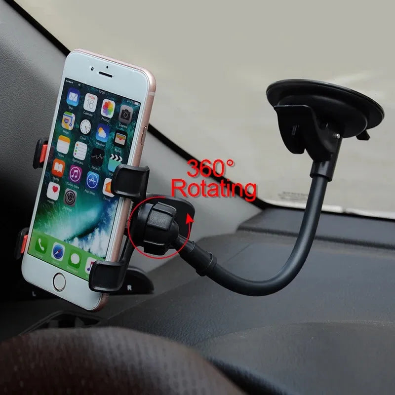 360° Flexible Car Phone Holder | Dashboard Windshield GPS Mount | Desk Table Universal Stand