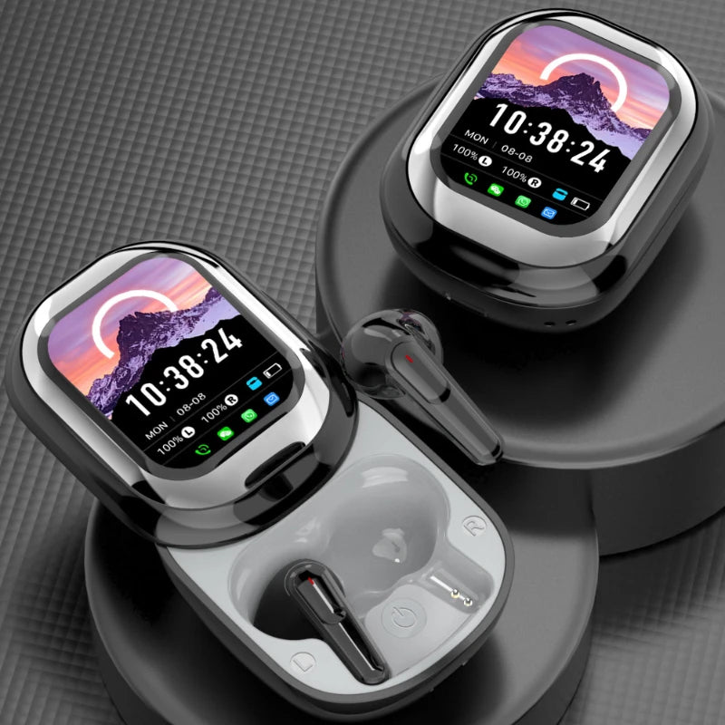 ANC Bluetooth Earphones - Noise Cancelling, Touch Screen Case & Long Battery Life