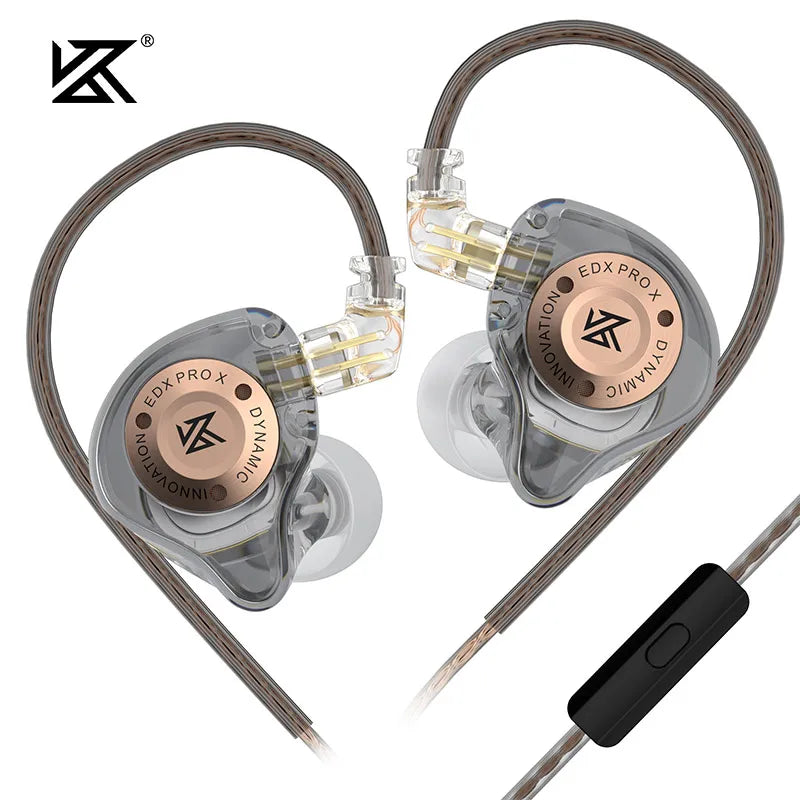 KZ EDX Pro X Wired IEM Earphones HiFi Deep Bass Detachable Cable