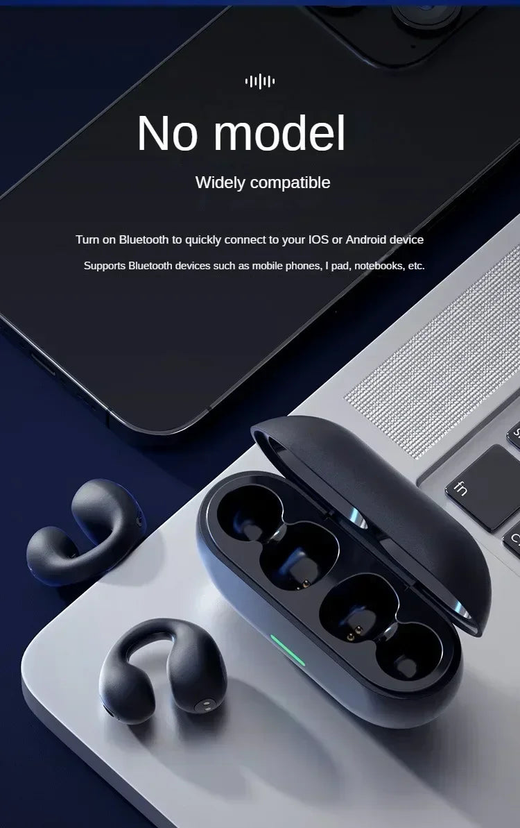 ZONGJI Wireless Ear Hook Earphones - Active Noise Cancellation Headsets