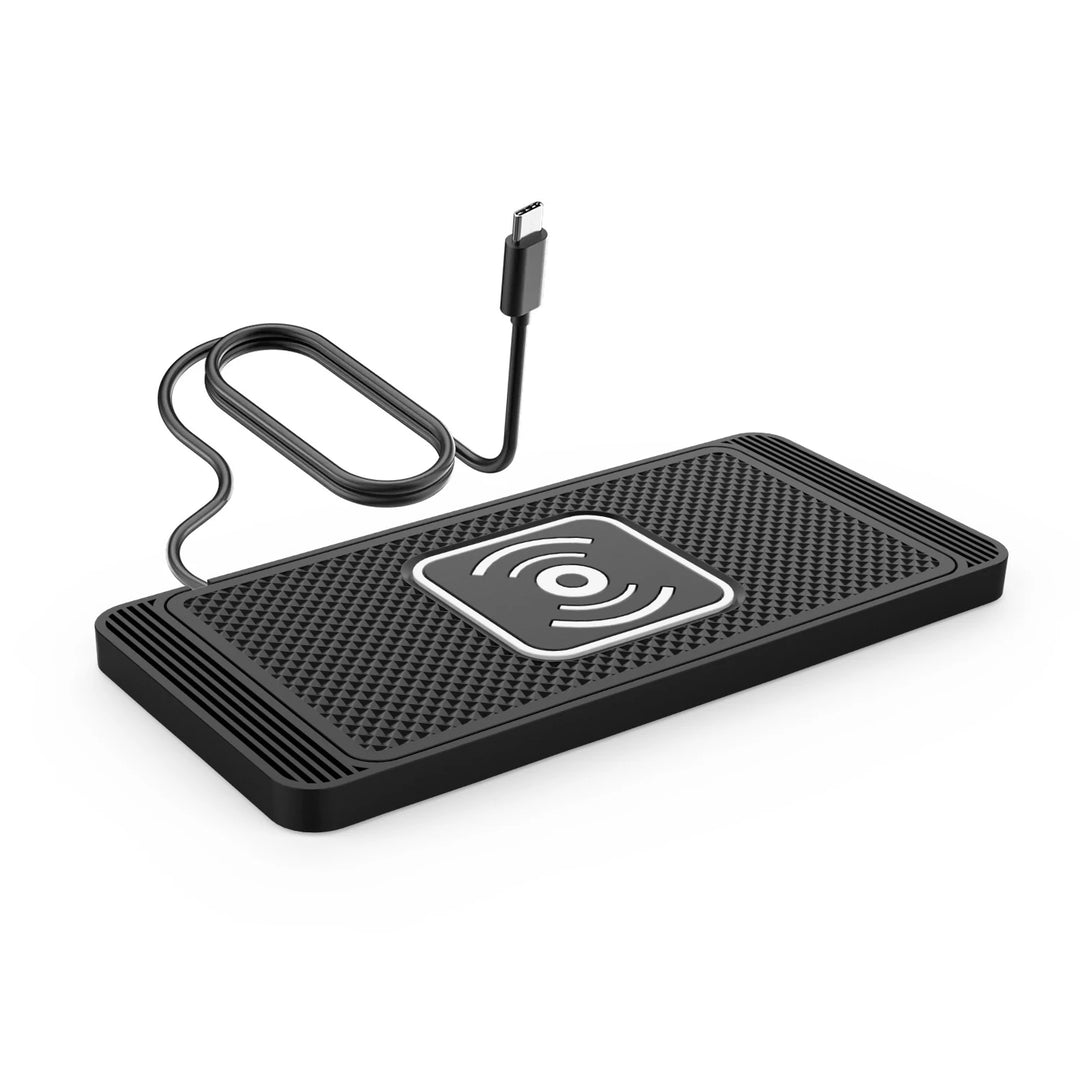 Wireless Car Charger Pad – 15W Fast Qi Charging Non-Slip Mat