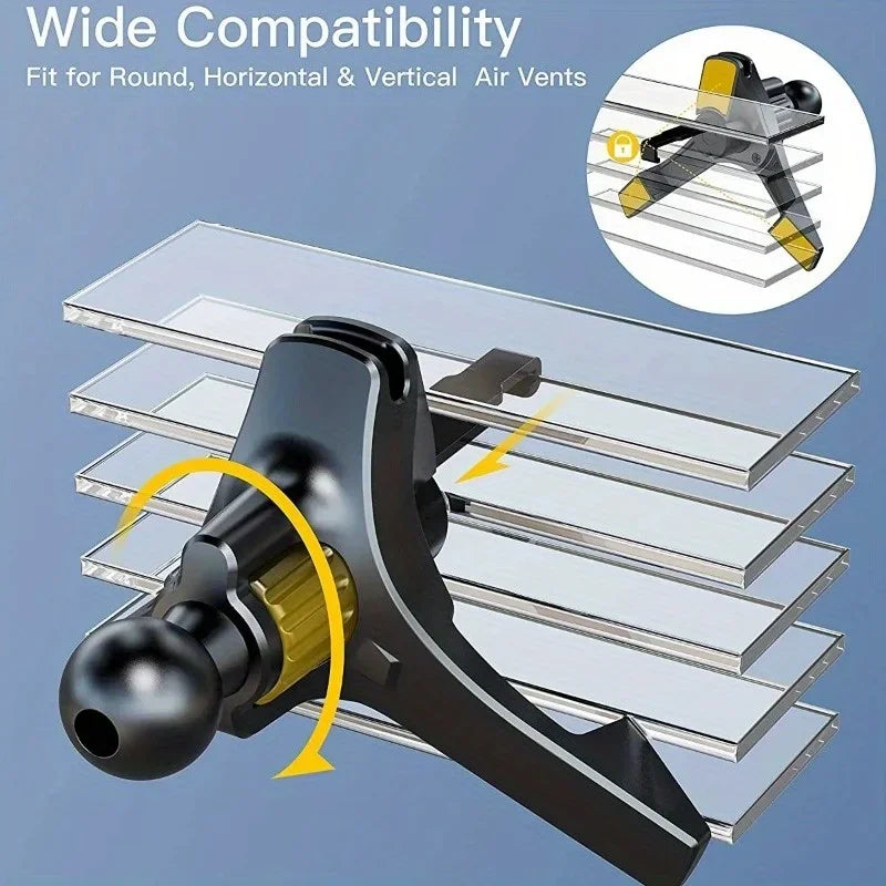 17mm Ball Head Car Air Vent Phone Holder Clip | Magnetic Mount Hook Clamp | Universal Car Support