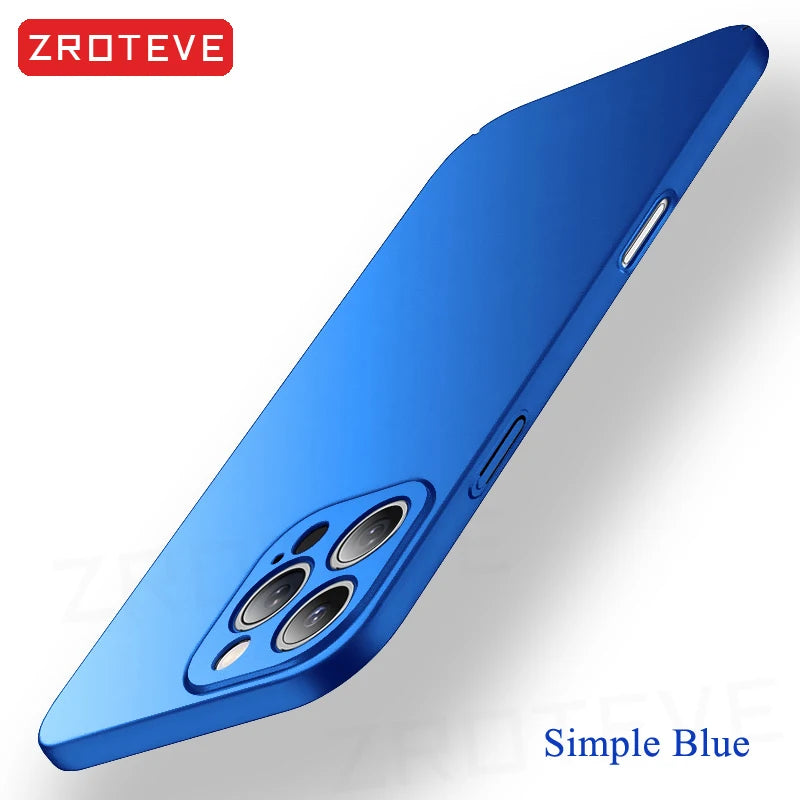 ZROTEVE Slim Matte iPhone Case | Hard PC Anti-Fingerprint Cover iPhone 17–12