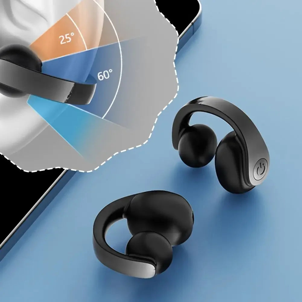 MOONBIFFY ANC Waterproof Bluetooth 5.4 Ear Clip Headphones for Sports