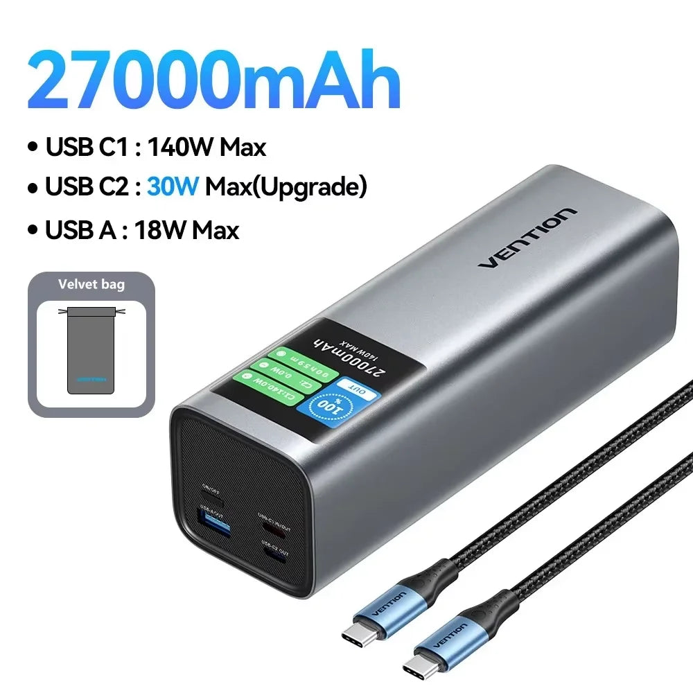 Best Portable Power Bank 140W - Fast, Smart & Reliable for iPhone and Samsung