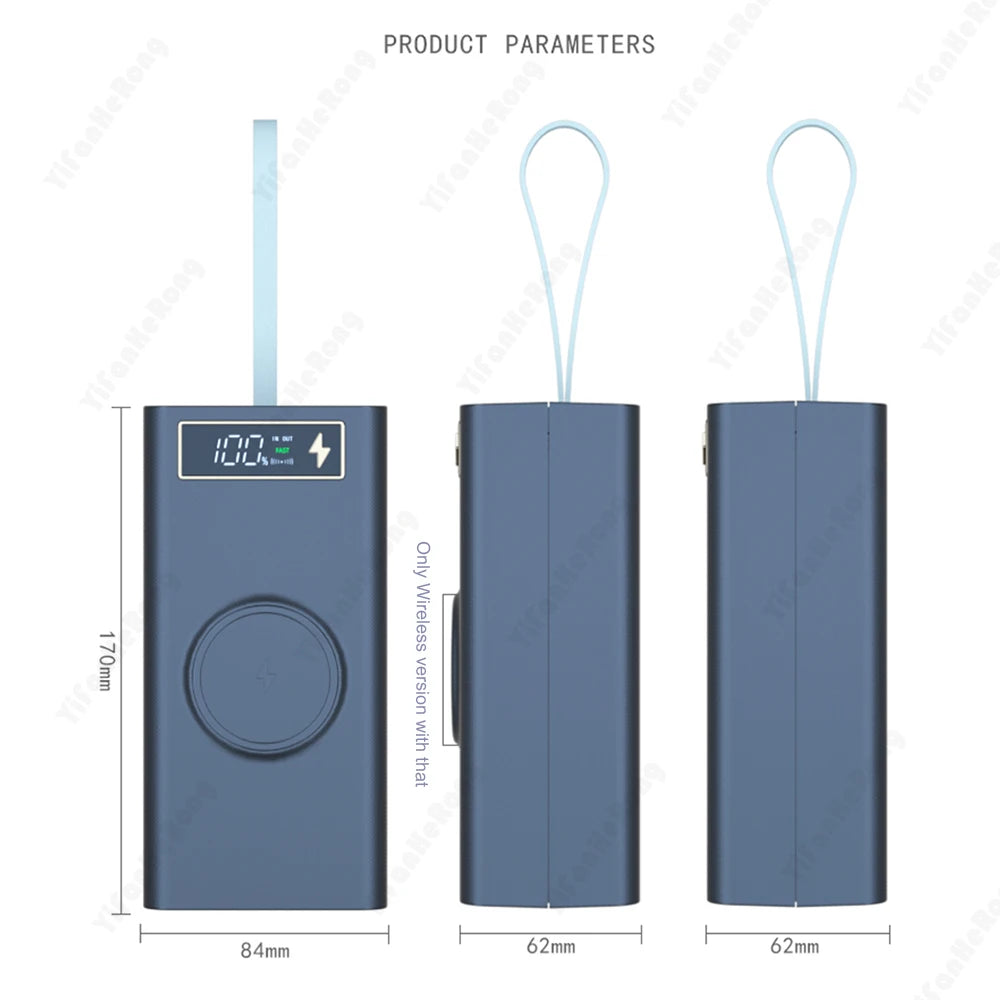 21x18650 DIY Power Bank Case with Flashlight & Wireless