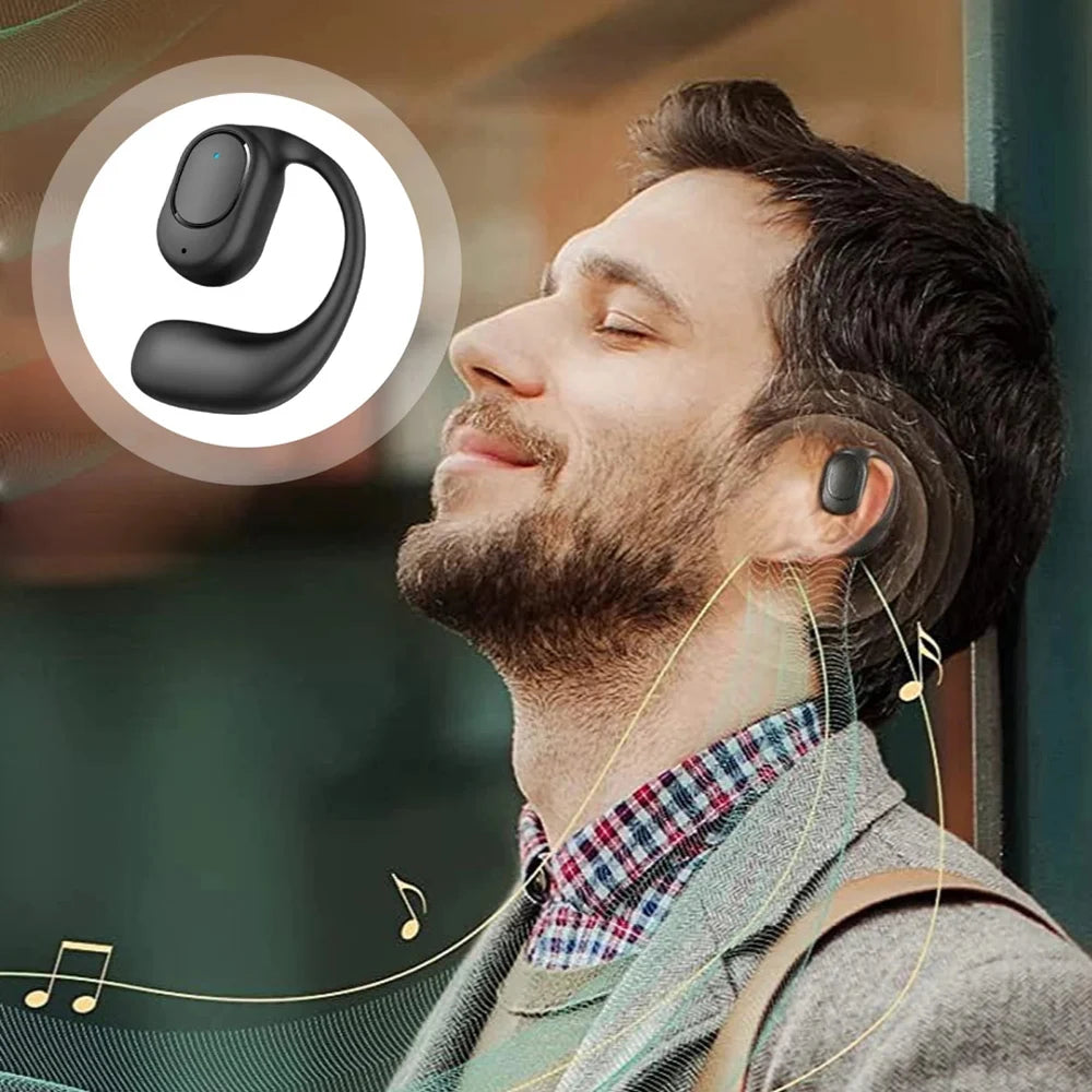 Waterproof HiFi Headset for Hands-Free Convenience - CUGUU Wireless Ear Hook Headset