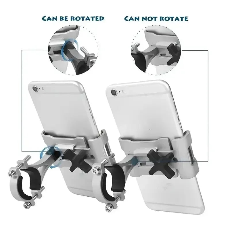 VIKEFON Aluminum Motorcycle Bike Phone Holder – Anti-Slip Universal GPS Mount