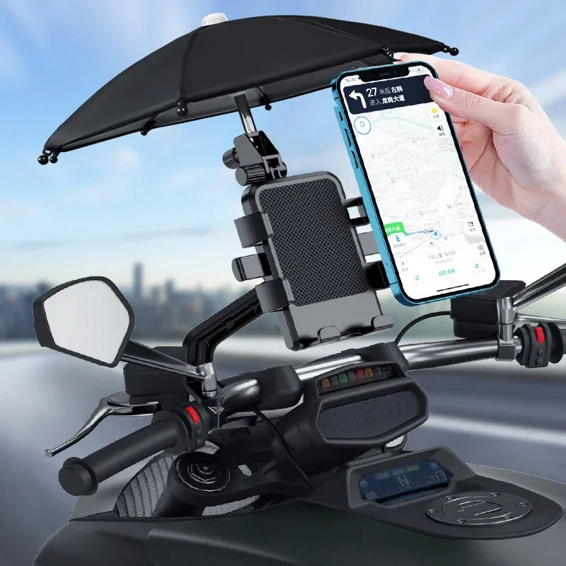 VIKEFON Motorcycle Phone Holder & Sunshade for Motorcyclists
