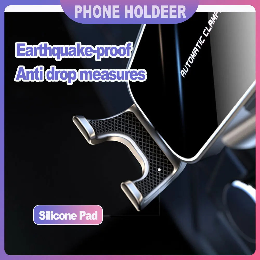 Gravity Car Phone Holder - Air Vent Mount and Auto-Clamp
