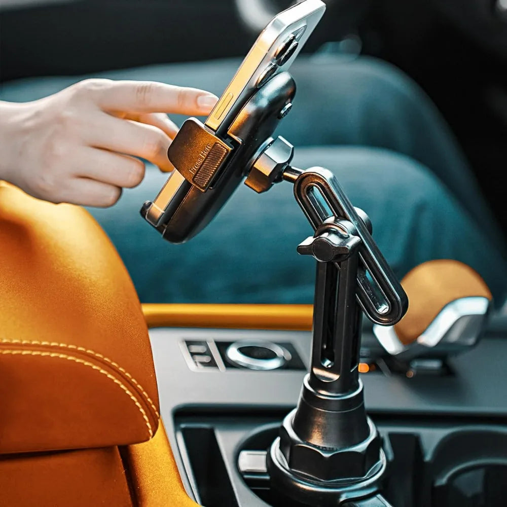 Cup Holder Phone Mount for Car & Golf Cart, 360-Degree Rotating