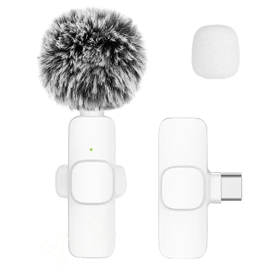 ZMYNOJLH K15 Wireless Lavalier Mic | 9ms Low Latency 10H Battery Dual Mic for iPhone Android Gaming