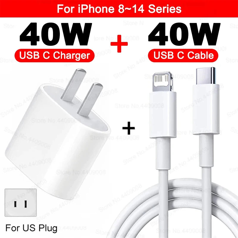 Buy Best 40W Fast Charger 2026 - USB C PD Quick Charging Kit | Free Shipping & Fast Delivery
