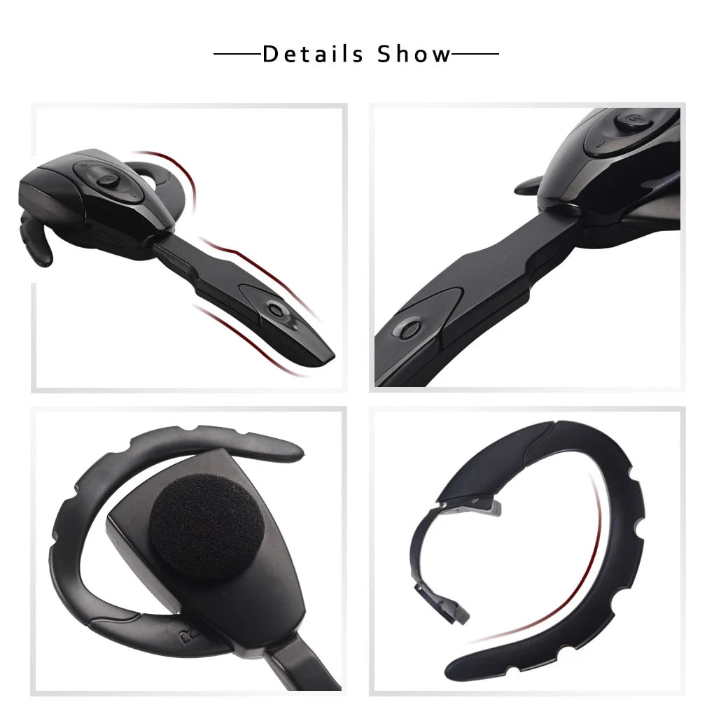 Elenxs Bluetooth 5.0 Ear Hook Headset with ANC for Drivers