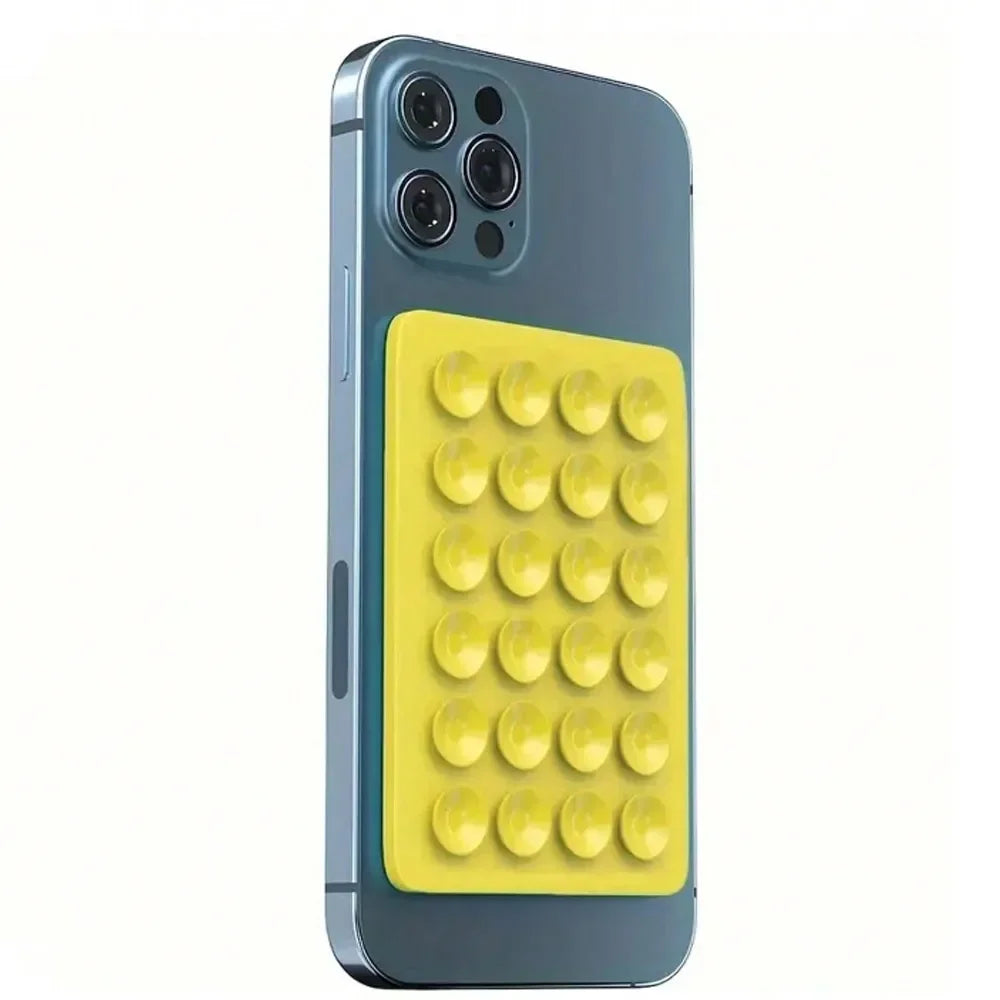 Silicone Suction Phone Holder for Wall & Mirror - Hands-Free Mount