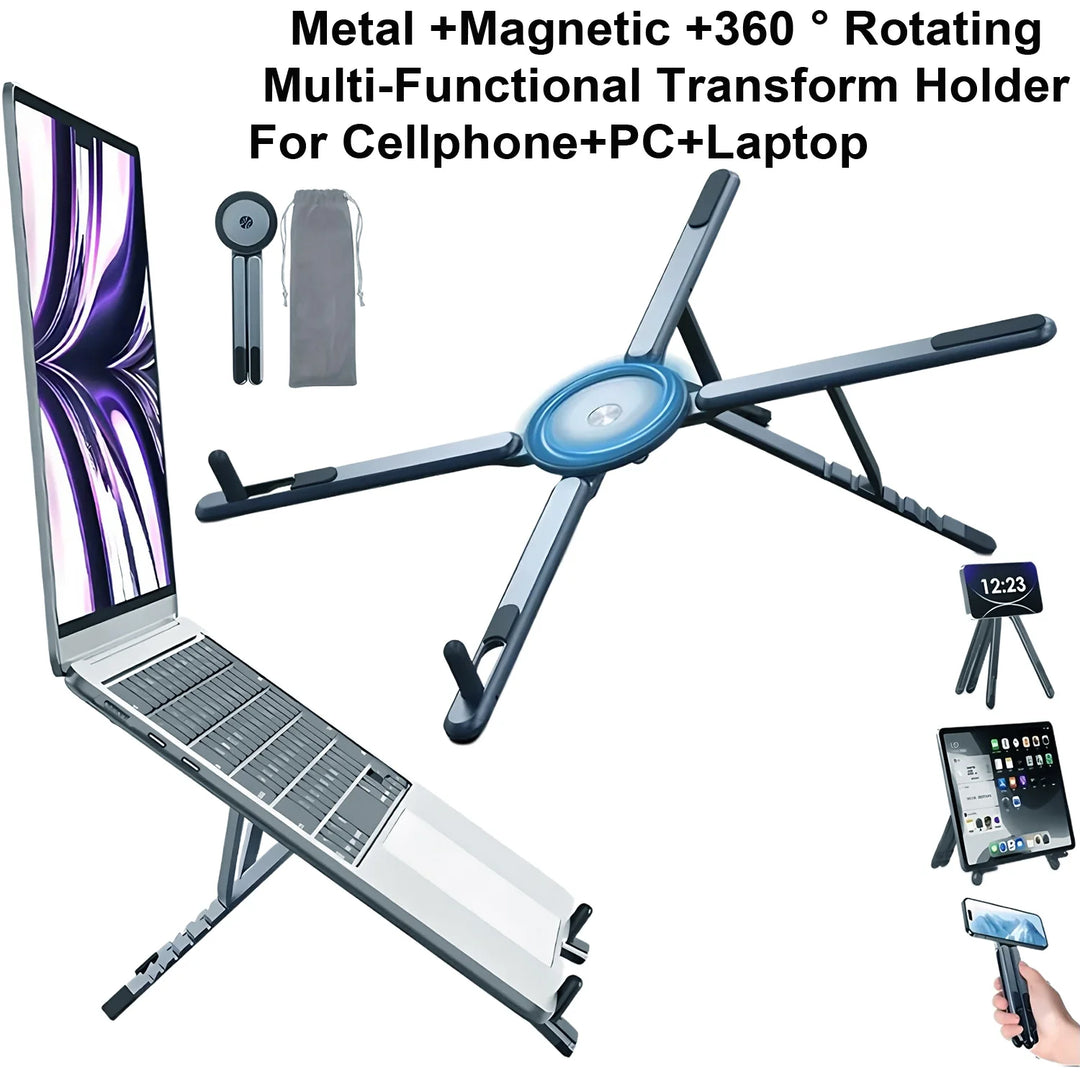 3-in-1 Magnetic Phone Holder & Selfie Stick Foldable Tripod