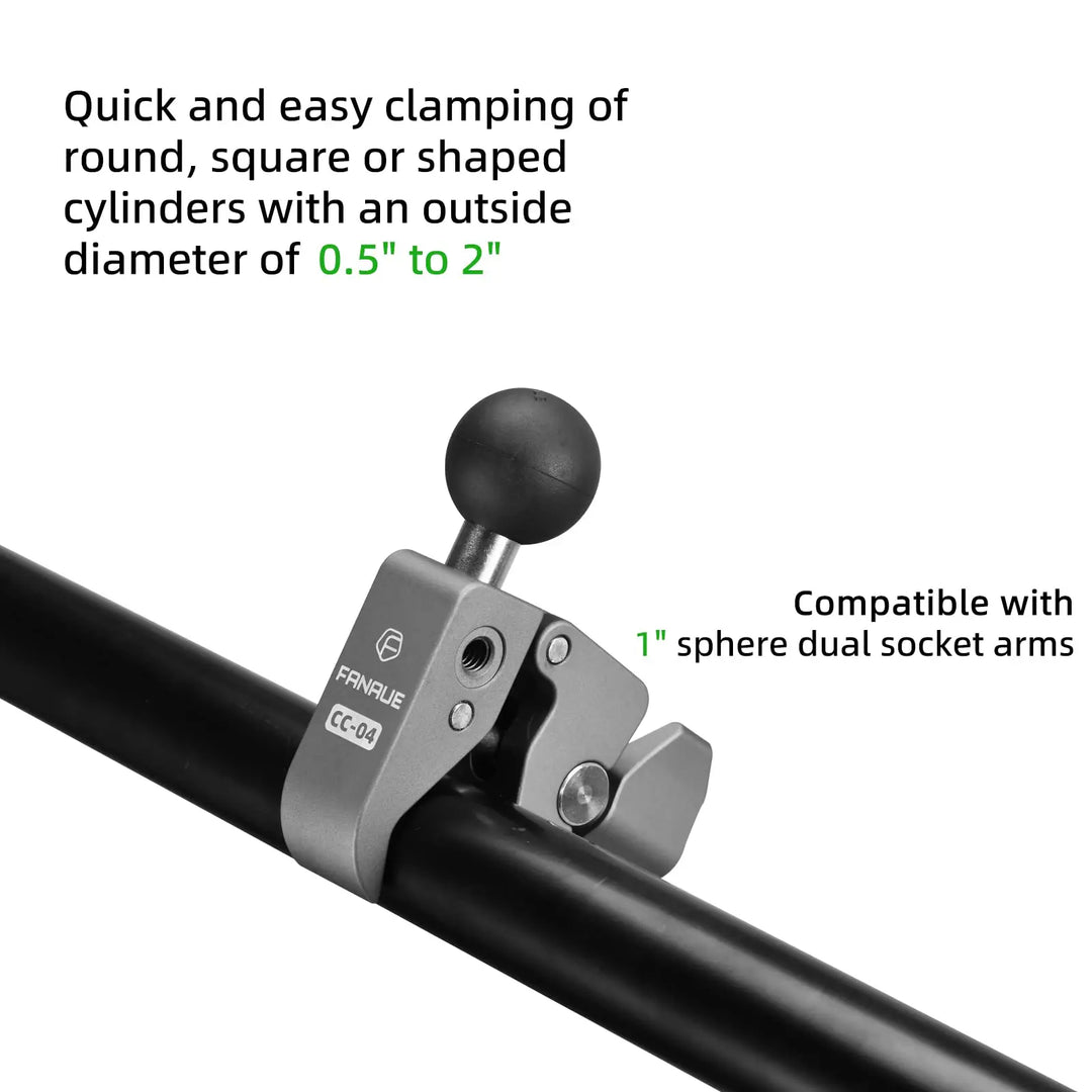FANAUE Handlebar Clamp Mount Base for RAM Mounts – Motorcycle ATV Bike