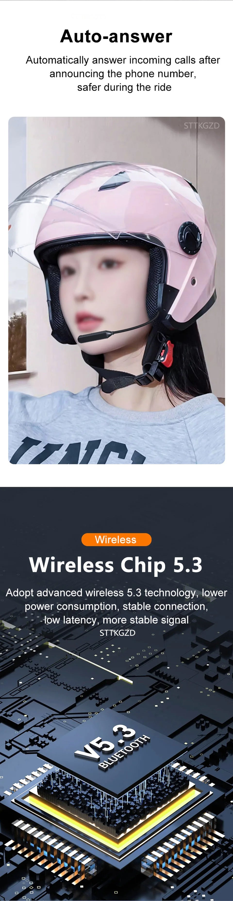 STTKGZD Motorcycle Helmet Bluetooth Headset Reviews