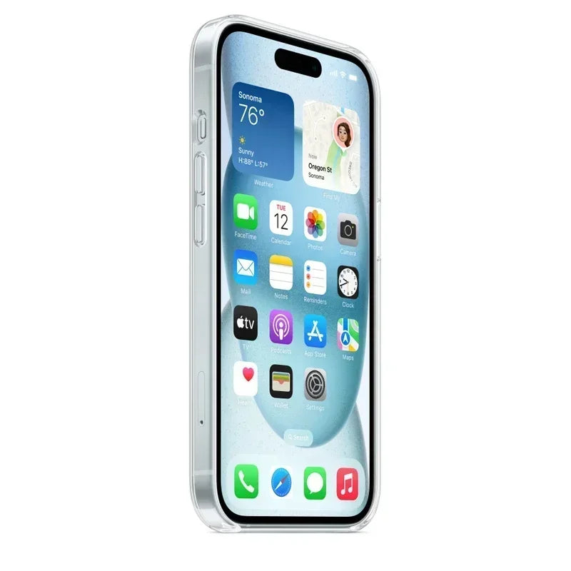 PSWWSP Magnetic Clear MagSafe iPhone Case | Transparent Silicone Cover iPhone 17–11 XS XR Pro Max